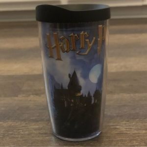 Harry Potter Tervis Tumbler Blue Castle 16 oz Black Lid Pre-Owned Double Wall